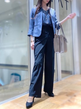 「m.f.editorial（エムエフエディトリアル）のアイテム（ジャケット/アウター）」を使った、m.tさん（レディース・163cm）の春コーディネート