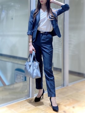 「インスタやってます」｜「アイテム（スーツセット）」を使った、m.tさん（レディース・163cm）の春コーディネート