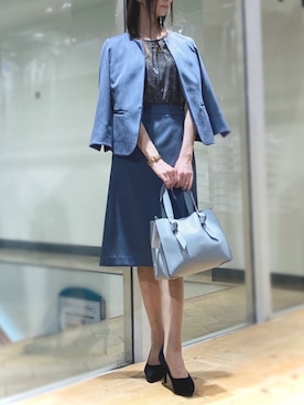 「ビジネスカジュアル」｜「アイテム（その他）」を使った、m.tさん（レディース・163cm）の春コーディネート