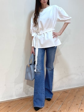 「MARITHE + FRANCOIS GIRBAUD（マリテフランソワジルボー）のアイテム（パンツ）」を使った、m.tさん（レディース・163cm）の春コーディネート