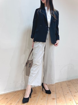 「ビジネスカジュアル」｜「アイテム（その他）」を使った、m.tさん（レディース・163cm）の春コーディネート