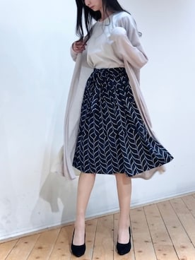 「m.f.editorial（エムエフエディトリアル）のアイテム（スカート）」を使った、m.tさん（レディース・163cm）の夏コーディネート