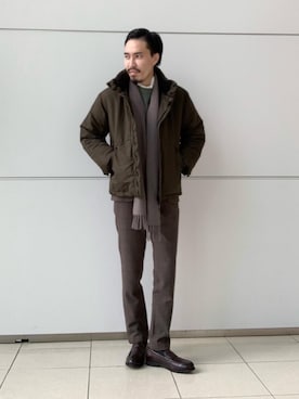「green label relaxing（グリーンレーベルリラクシング）のアイテム（ブルゾン）」を使った、kojima_nさん（メンズ・175cm）の冬コーディネート