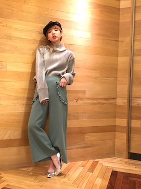 「OSMOSIS（オズモーシス）のアイテム（シューズ）」を使った、OZAWA  さん（レディース・158cm）の冬コーディネート