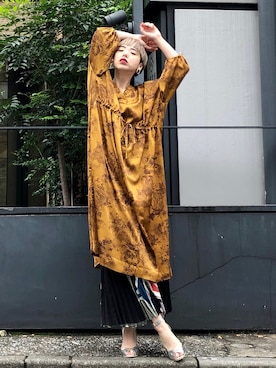 「フェススタイル」｜「アイテム（ワンピース/ドレス）」を使った、OZAWA  さん（レディース・158cm）の夏コーディネート