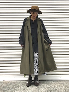 「OSMOSIS（オズモーシス）のアイテム（その他アウター）」を使った、OZAWA  さん（レディース・158cm）の秋コーディネート