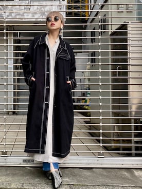 「OSMOSIS（オズモーシス）のアイテム（その他アウター）」を使った、OZAWA  さん（レディース・158cm）の秋コーディネート