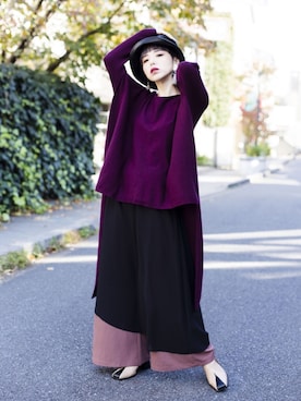 「くすみカラー」｜OZAWA  さん（レディース・158cm）の冬コーディネート