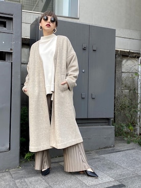 「OSMOSIS（オズモーシス）のアイテム（その他アウター）」を使った、OZAWA  さん（レディース・158cm）の秋コーディネート