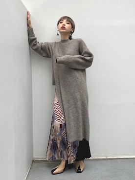 「くすみカラー」｜OZAWA  さん（レディース・158cm）の冬コーディネート