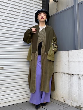 「OSMOSIS（オズモーシス）のアイテム（ジャケット/アウター）」を使った、OZAWA  さん（レディース・158cm）の秋コーディネート