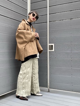 「OSMOSIS（オズモーシス）のアイテム（ジャケット/アウター）」を使った、OZAWA  さん（レディース・158cm）の冬コーディネート