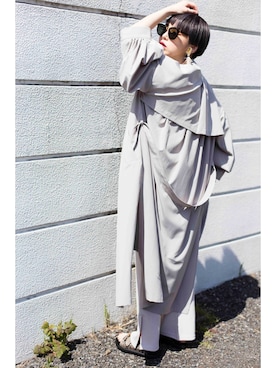 「OSMOSIS（オズモーシス）のアイテム（その他アウター）」を使った、OZAWA  さん（レディース・158cm）の春コーディネート