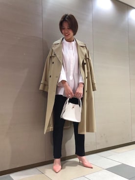 「Pheeta（フィータ）のアイテム（シャツ/ブラウス）」を使った、SEKIさん（レディース・172cm）の春コーディネート
