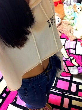 「アイテム（パーカー）」を使った、りんご♡さん（レディース・156cm・10代）の冬コーディネート