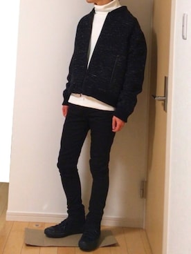「FACTOTUM（ファクトタム）のアイテム（ブルゾン）」を使った、ユウさん（メンズ・169cm）の冬コーディネート