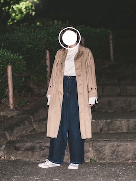 「シンプルおしゃれが好き」｜「アイテム（チェスターコート）」を使った、mikoさん（レディース・164cm）の秋コーディネート