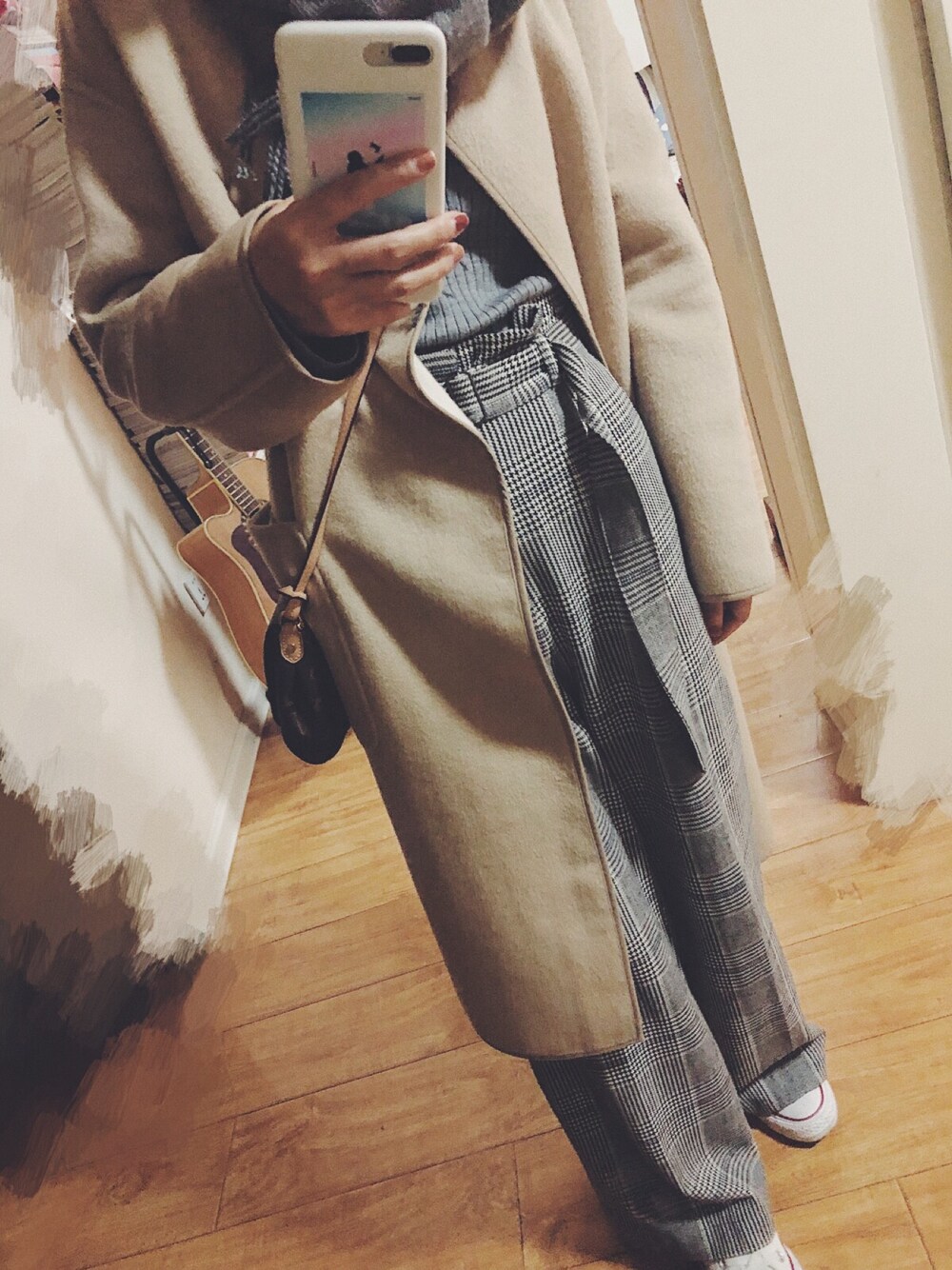 「PAGEBOYのワイドストレートパンツ（その他パンツ、ブラック系）」を使った、verb_ooさん（レディース・160cm）の秋コーディネートの1枚目の写真