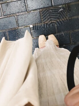 「Ungrid（アングリッド）のスクエアトゥサンダル（サンダル）」を使った、verb_ooさん（レディース・158cm）の夏コーディネート