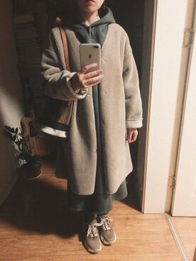 「JOURNAL STANDARD relume（ジャーナルスタンダード　レリューム）のアイテム（ムートンコート）」を使った、verb_ooさん（レディース・159cm）の冬コーディネート