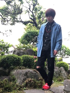 「semantic design（セマンティックデザイン）のアイテム」を使った、ぷみさん（メンズ・165cm）の春コーディネート