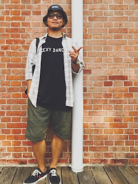 「NET（ネット）のアイテム（スラックス）」を使った、Op.rさん（メンズ・171cm）の春コーディネート