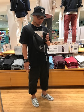 「SQUAD（スクアッド）のアイテム」を使った、Op.rさん（メンズ・171cm）の夏コーディネート