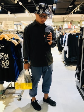 「NET（ネット）のアイテム（パンツ）」を使った、Op.rさん（メンズ・171cm）の夏コーディネート