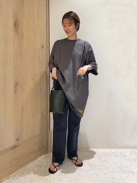 「黒デニム」｜shiho katoriさん（レディース・165cm）の春コーディネート