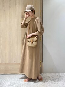 【Curensology】カレンソロジー　パフスリーブ　コットンロングワンピース Curensology（カレンソロジー）の「Curensology(カレンソロジー