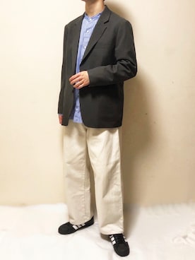 「adidas Originals（アディダスオリジナルス）のadidas アディダスオリジナルス SUPERSTAR スーパースター B27140G ABC-MART限定 BLACK/WHT/BLK（スニーカー、ブラック系）」を使った、はるさん（メンズ・177cm）の春コーディネート