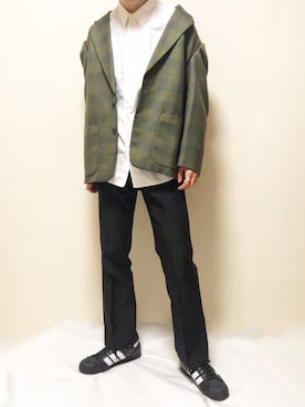 「usedのアイテム（テーラードジャケット、グレー系）」を使った、はるさん（メンズ・177cm）の春コーディネート