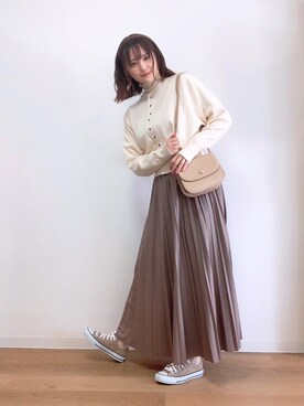 「PairPair（ペアペア）のアイテム（バッグ）」を使った、ななつのはしさん（レディース・157cm）の春コーディネート