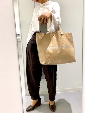 「BEAMS（ビームス）のアイテム（パンプス）」を使った、mnmuさん（レディース・164cm）の秋コーディネート