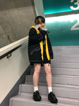 「ライブ」｜「アイテム（その他アウター）」を使った、Mayuさん（レディース・155cm）の冬コーディネート