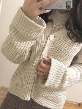 「one after another NICE CLAUP（ワンアフターアナザーナイスクラップ）のアイテム（アクセサリー）」を使った、MAKOさん（レディース・157cm）の冬コーディネート