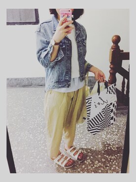 「planet（planet）のアイテム（ジャケット/アウター）」を使った、Frankieさん（レディース・158cm）の春コーディネート