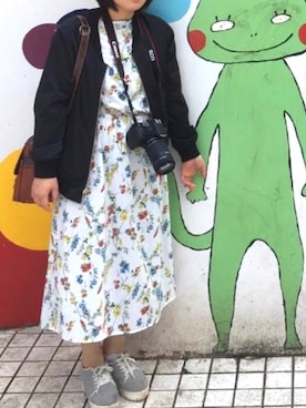 「花見」｜「アイテム（ブルゾン）」を使った、kannaさん（レディース・150cm）の春コーディネート