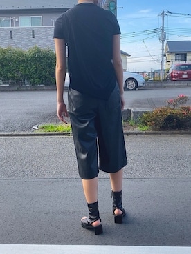 「Acne Studios（アクネストゥディオズ）のアイテム（サンダル）」を使った、アイリさん（レディース・155cm）の夏コーディネート