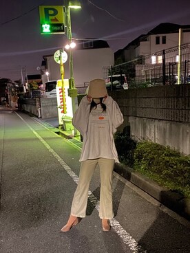 「アイテム（帽子）」を使った、ゆうさん（レディース・162cm・10代）の春コーディネート