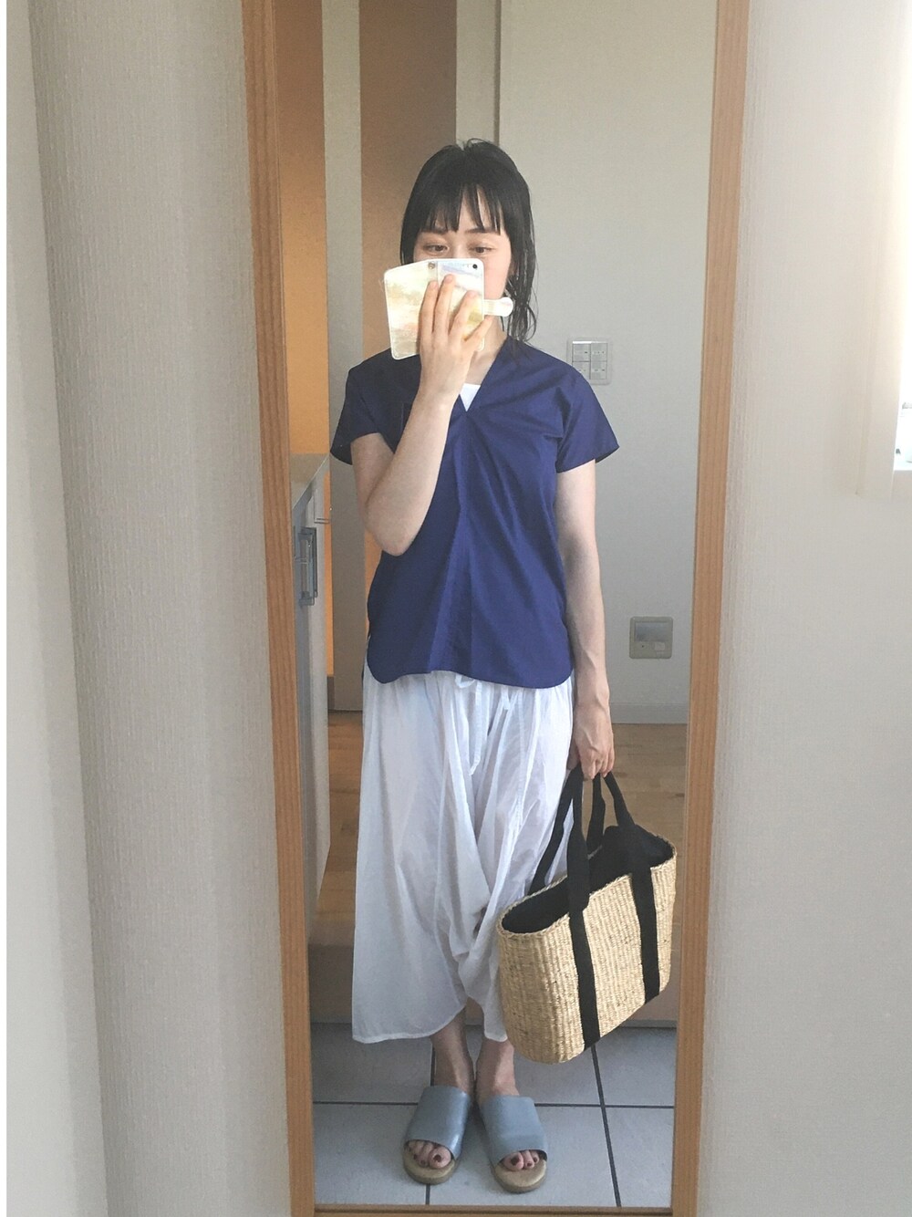 okonomix｜iroiro群青のシャツ/ブラウスを使ったコーディネート - WEAR