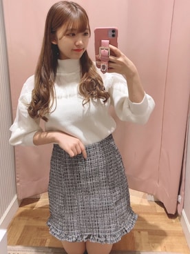 「TITTY&CO.（ティティーアンドコー）のアイテム（スカート）」を使った、🎀 𝐄𝐦𝐢𝐫𝐢 🎀さん（レディース・153cm）の冬コーディネート