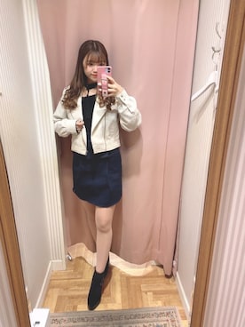 「TITTY&CO.（ティティーアンドコー）のアイテム（ジャケット/アウター）」を使った、🎀 𝐄𝐦𝐢𝐫𝐢 🎀さん（レディース・153cm）の冬コーディネート