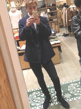 「BLISS POINT（ブリスポイント）のアイテム」を使った、Yuto*Hidakaさん（メンズ・178cm）の春コーディネート