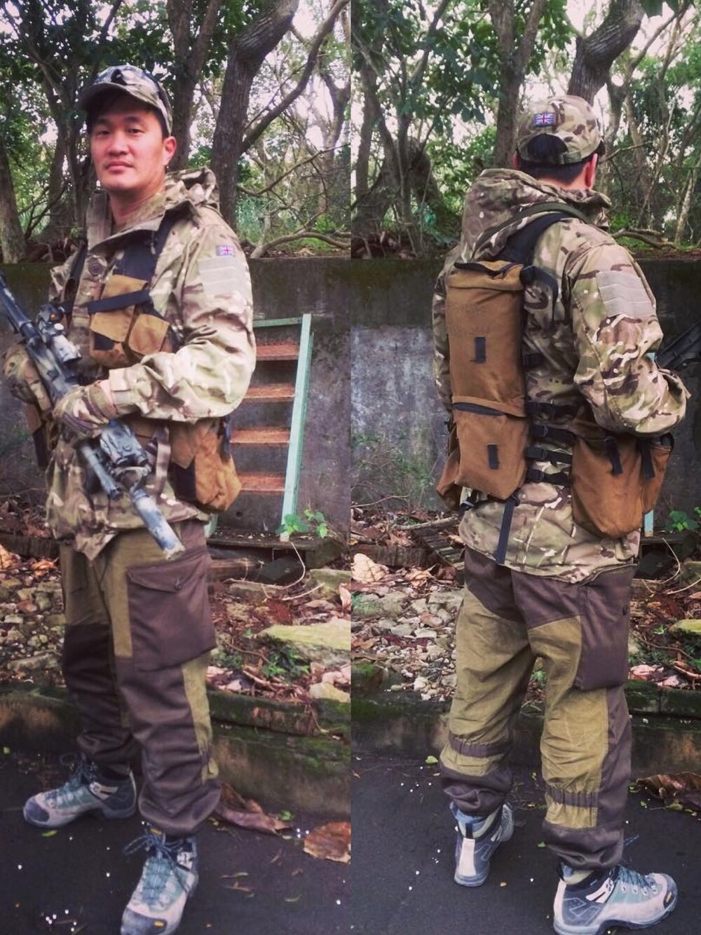 「サバゲー、Airsoft」｜「SADFのM83 SAAV（その他、ブラウン系）」を使った、君暘 沈さん（メンズ・178cm）の秋コーディネートの1枚目の写真