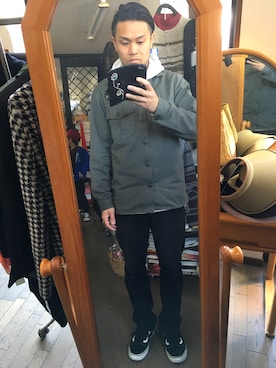 「HUF」｜「アイテム（その他アウター）」を使った、showさん（メンズ・176cm）の夏コーディネート