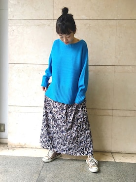 「Johnbull Private labo（ジョンブルプライベートラボ）のアイテム（スカート）」を使った、mihnaさん（レディース・159cm）の秋コーディネート