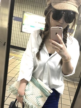 「アイテム（バングル/リストバンド）」を使った、Hazuki さん（レディース・155cm・20代）の夏コーディネート