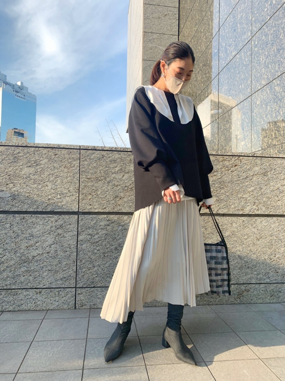 Omekashiオメカシ  ビッグケープブラウス ギャザーノースリブラウス | Omekashi(オメカシ)レディース