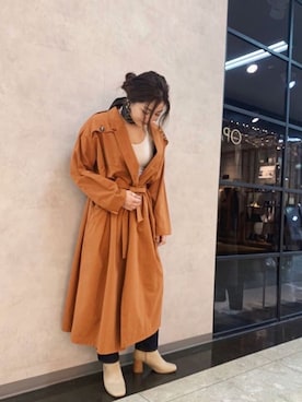 「SLY（スライ）のアイテム（その他アウター）」を使った、アンダープラウ AEON釧路店さん（レディース・158cm）の秋コーディネート